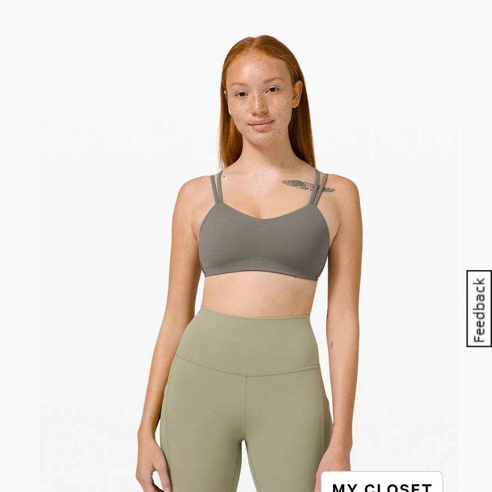 Lululemon Athletica Sage Gray Sports Bra with Superior Comfort